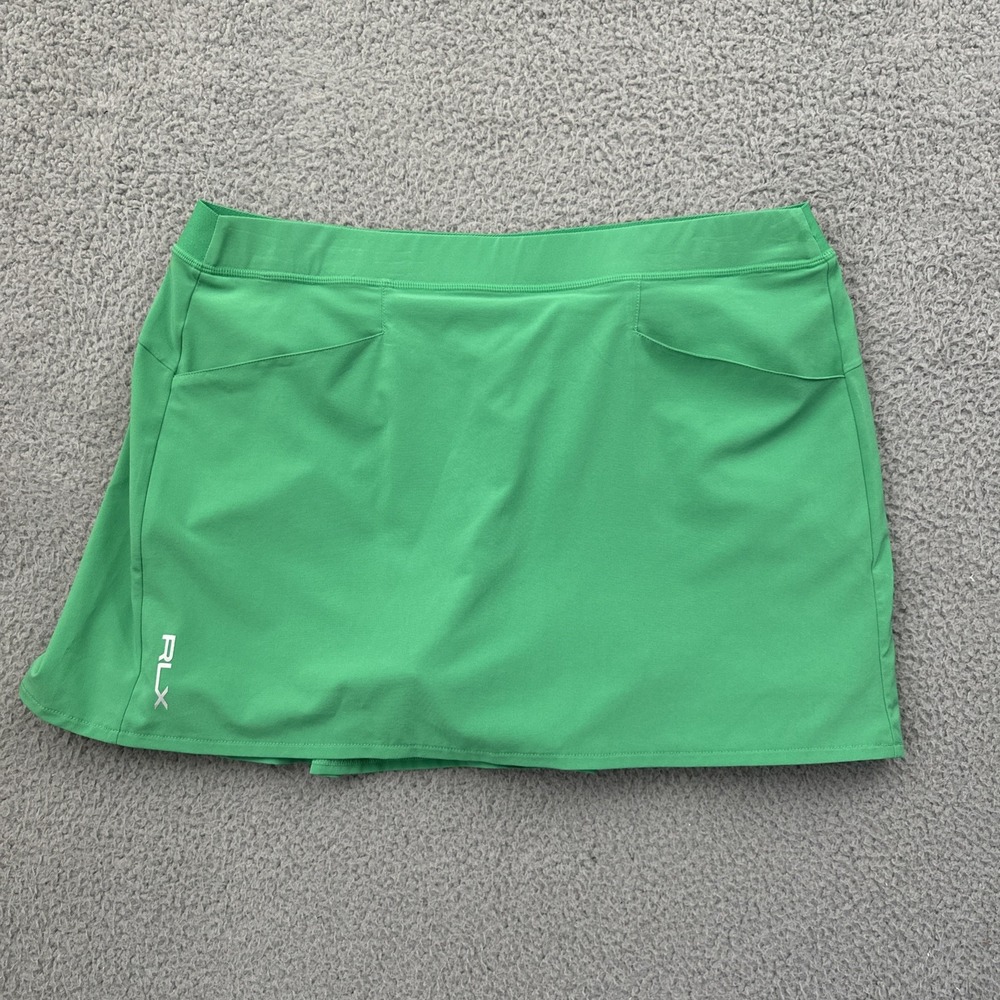 RLX Ralph Lauren Skirt Skort Kelly Green Athletic Golf Tennis Women's Large